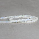 5mm Rainbow Moonstone Plain Heishis 14 inch 95 beads - The Bead Traders