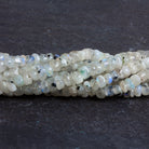 5mm Rainbow Moonstone Plain Rondelles 15 inch 110 beads - The Bead Traders