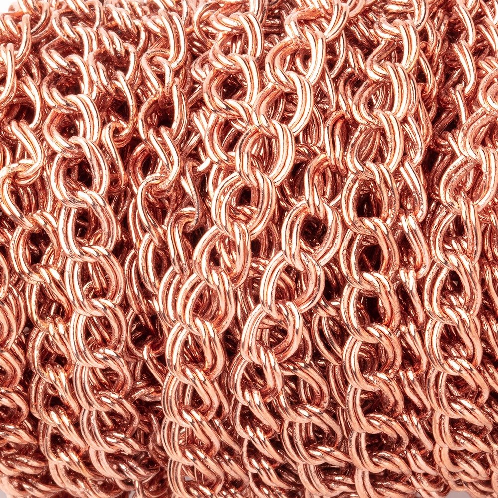 5mm Rose Gold plated Double Curb Link Chain 3 Feet - The Bead Traders