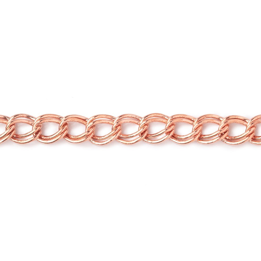 5mm Rose Gold plated Double Curb Link Chain 3 Feet - The Bead Traders