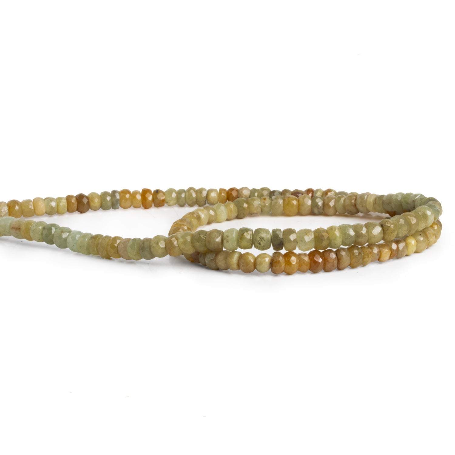 5mm Sapphire Faceted Rondelles 16 inch 130 beads - The Bead Traders