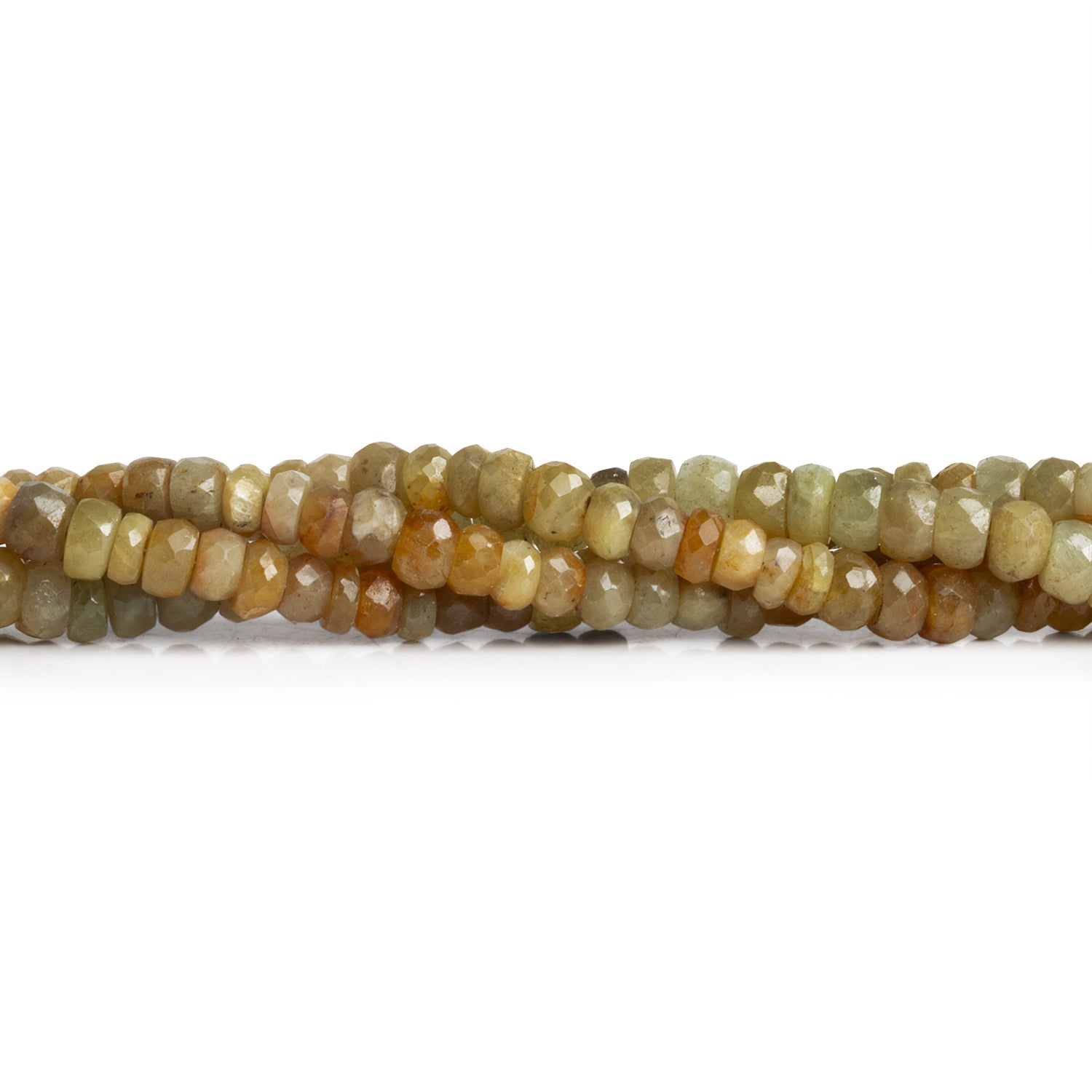 5mm Sapphire Faceted Rondelles 16 inch 130 beads - The Bead Traders