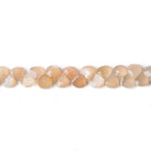 5mm Shaded Peach Moonstone Hearts 6 inch 54 beads - The Bead Traders
