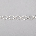 5mm Silver Plated Corrugated Oval Link Chain 3 Feet - The Bead Traders