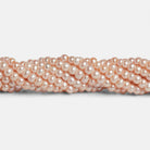 5mm Sunrise Pink Off Round Large Hole Pearls 15 inch 112 Beads - The Bead Traders