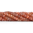 5mm Sunstone Faceted Rondelles 8 inch 50 beads - The Bead Traders