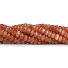 5mm Sunstone Plain Rondelles 8 inch 55 beads - The Bead Traders