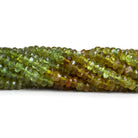 5mm Yellow Green Apatite Faceted Rondelles 15 inch 140 beads - The Bead Traders