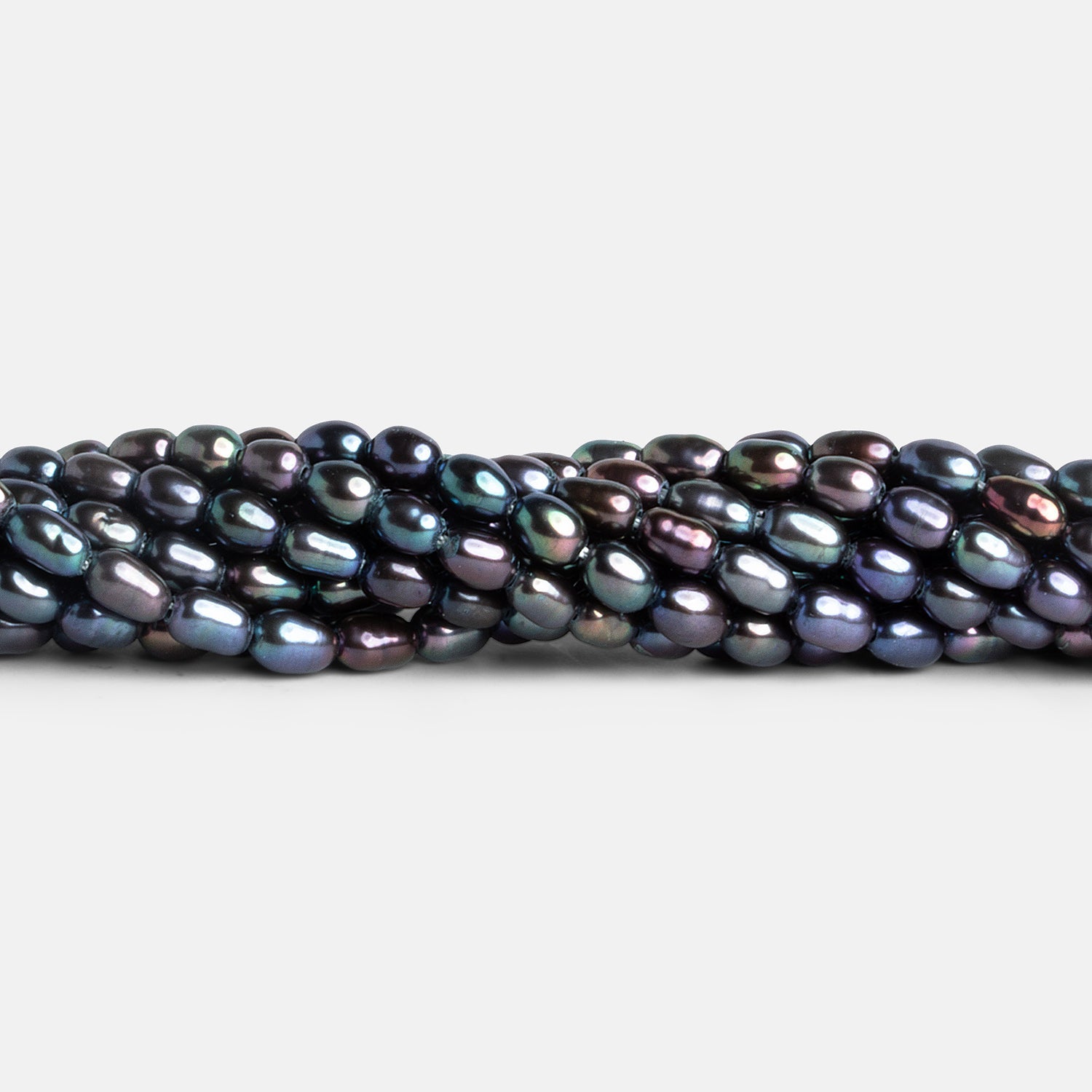 5x3mm Peacock Oval Pearls 15 inch 80 beads - The Bead Traders