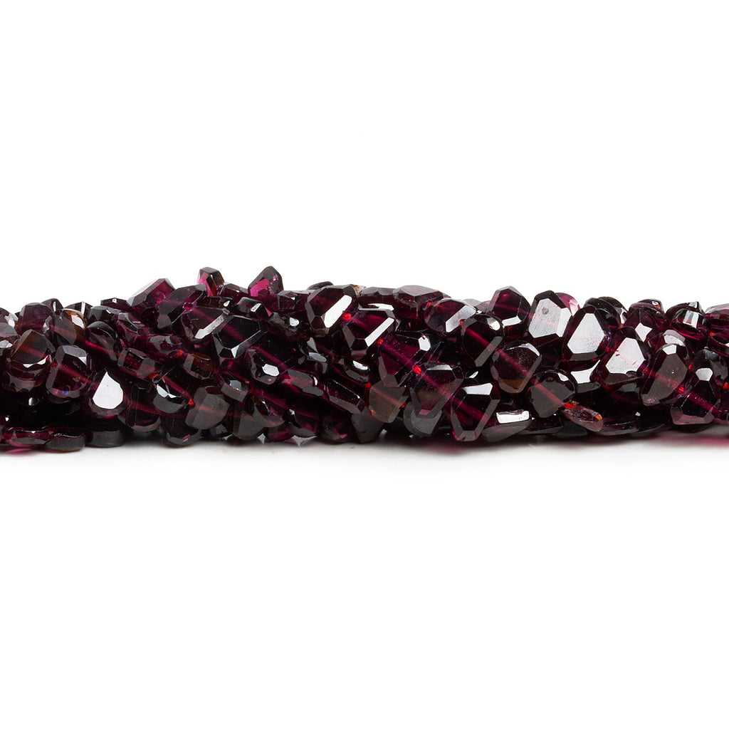 5x4mm Garnet Angular Half Moons 12 inch 78 beads - The Bead Traders
