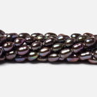 5x4mm Grey Peacock Oval Pearls 15 inch 57 beads - The Bead Traders