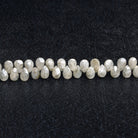 5x4mm Mystic White Sapphire Faceted Pears 16 inch 145 beads - The Bead Traders