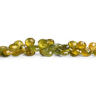 5x6mm - 8x7mm Idocrase Faceted Hearts 8 inch 43 beads - The Bead Traders