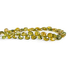 5x6mm - 8x7mm Idocrase Faceted Hearts 8 inch 43 beads - The Bead Traders