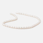 5x7mm Cream Large Hole Oval Freshwater Pearls 16 inch 52 pieces - The Bead Traders