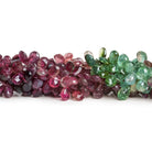 5x7mm Multi Color Tourmaline Faceted Pears 8 inch 95 beads - The Bead Traders