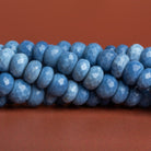 6 - 10mm Denim Opal Faceted Rondelles 16 inch 75 beads - The Bead Traders
