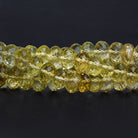 6 - 10mm Lemon Quartz Faceted Rondelles 16 inch 80 beads - The Bead Traders