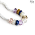 6 - 10mm Multi Gemstone 2mm Large Hole Rondelles 10 Beads - The Bead Traders