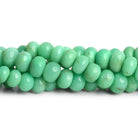 6 - 11mm Chrysoprase Plain Rondelles 16 inch 70 beads - The Bead Traders