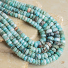 6-11mm Larimar Plain Rondelles 17 inch 110 beads - The Bead Traders