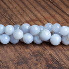 6 - 11mm Turkish Chalcedony Plain Rounds 16 inch 52 beads - The Bead Traders