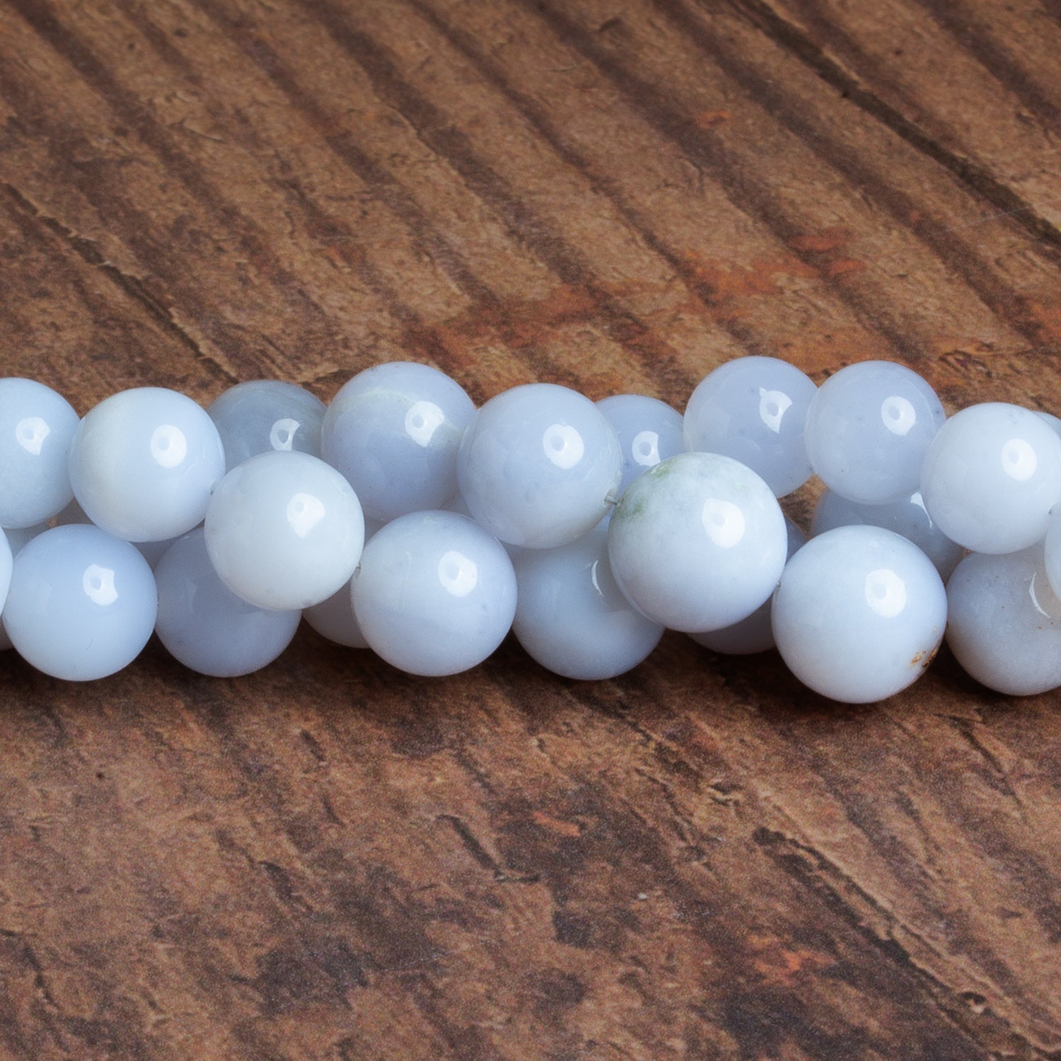 6 - 11mm Turkish Chalcedony Plain Rounds 16 inch 52 beads - The Bead Traders