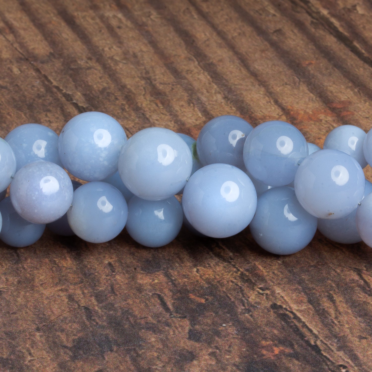 6 - 12mm Turkish Chalcedony Plain Rounds 17 inch 48 beads - The Bead Traders