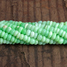 6 - 6.5mm Mint Green Opal Plain Rondelles 16 inch 105 beads - The Bead Traders