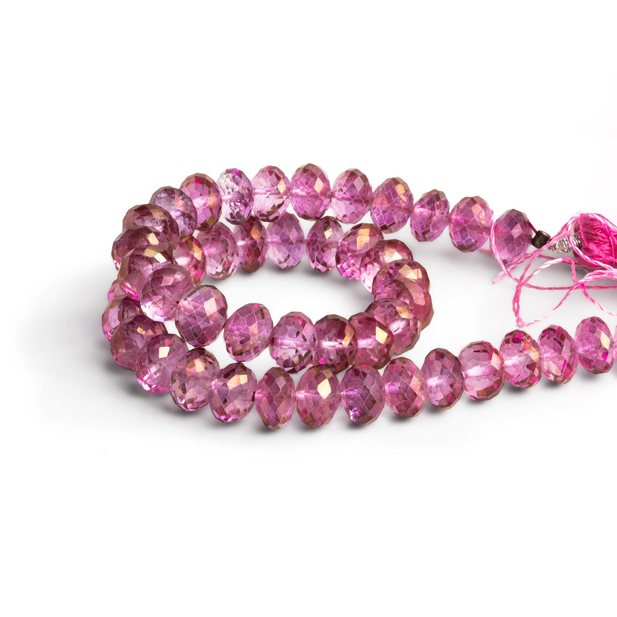 6-6.5mm Mystic Topaz Faceted Rondelles 8 inch 45 beads - The Bead Traders