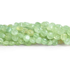 6 - 7.5mm Prehnite Faceted Coins 12 inch 51 beads - The Bead Traders