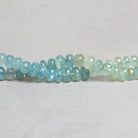 6 - 7mm Aquamarine Plain Rondelles 14 inch 83 beads - The Bead Traders