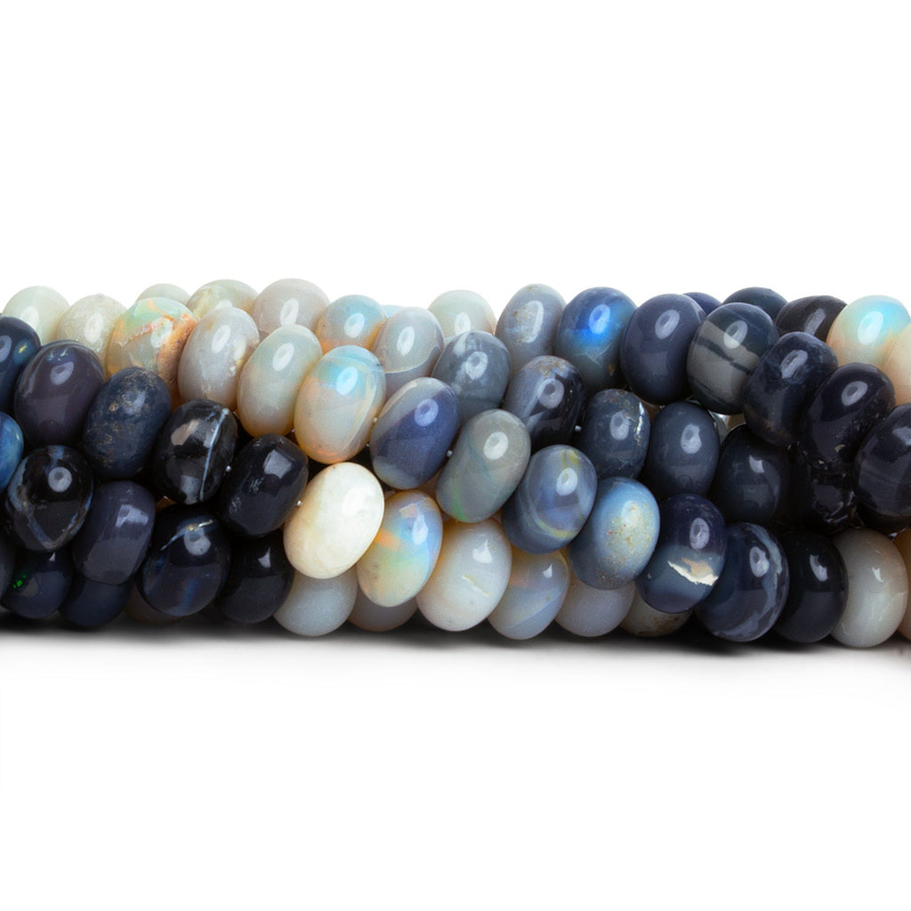 6 - 7mm Australian Opal Plain Rondelles 18 inch 110 beads - The Bead Traders