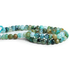 6 - 7mm Blue Peruvian Opal Plain Rondelles 12 inch 65 beads - The Bead Traders