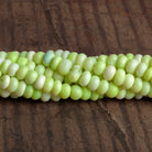 6 - 7mm Chartreuse Opal Plain Rondelles 16 inch 105 beads - The Bead Traders
