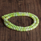 6 - 7mm Chartreuse Opal Plain Rondelles 16 inch 105 beads - The Bead Traders