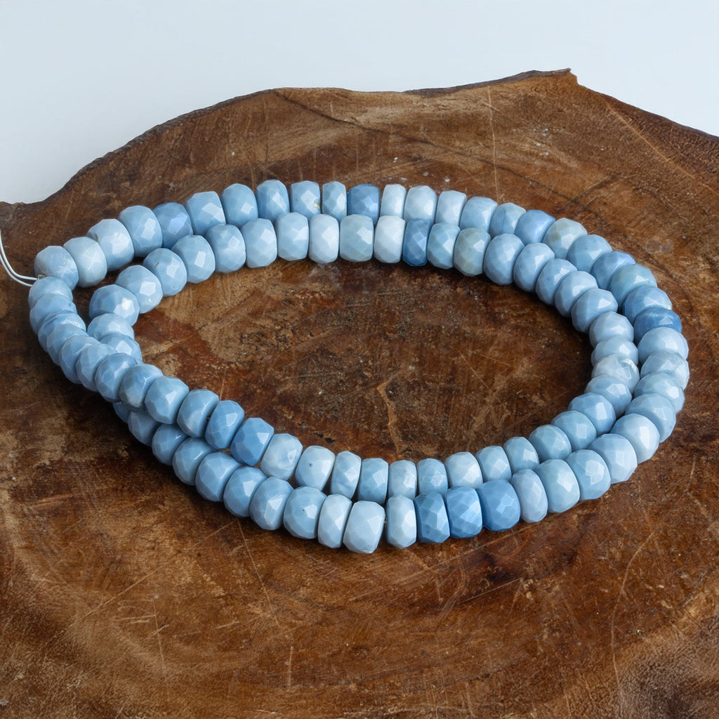 6 - 7mm Denim Opal Faceted Rondelle Beads 16 inch 90 beads - The Bead Traders