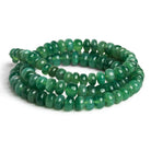6 - 7mm Green Chalcedony Plain Rondelles 18 inch 105 beads - The Bead Traders