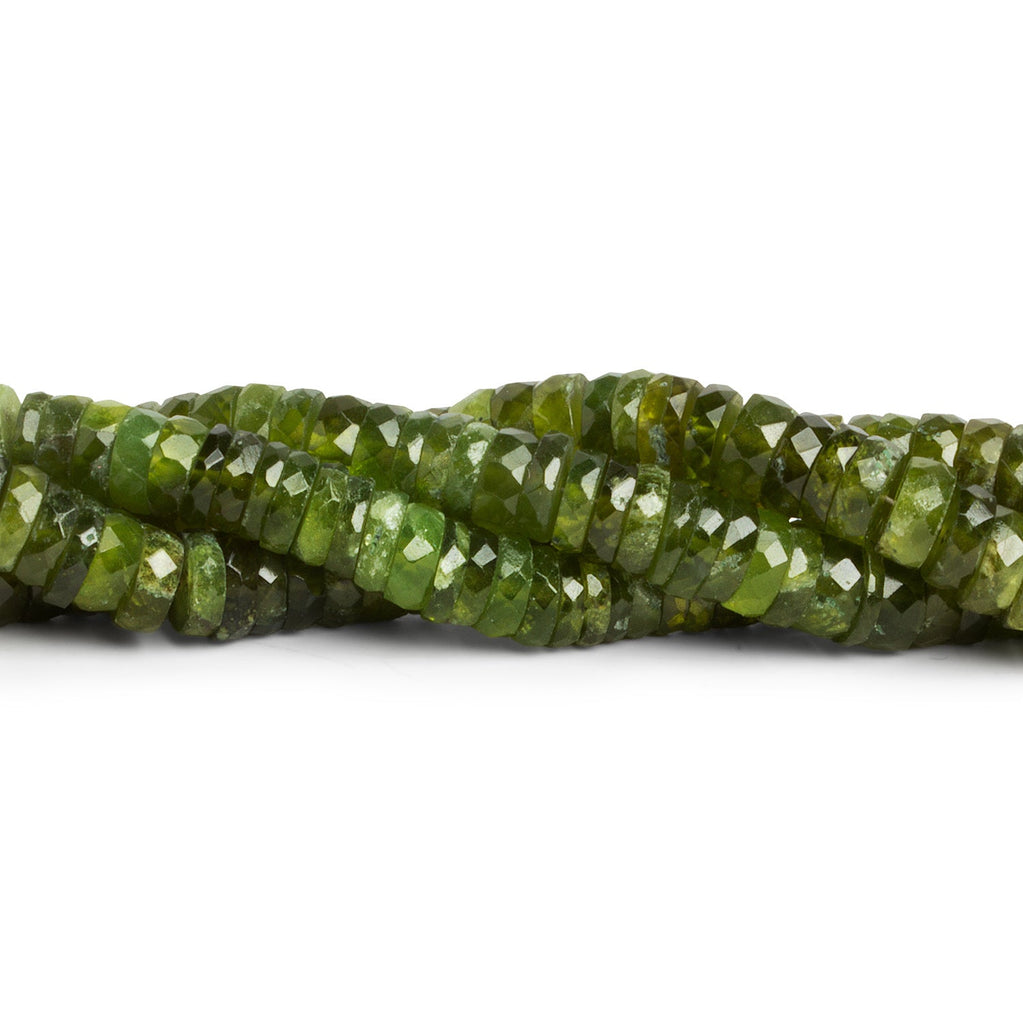 6 - 7mm Idocrase Faceted Heishis 8 inch 75 beads - The Bead Traders