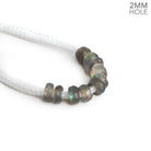 6 - 7mm Labradorite 2mm Large Hole Rondelles 10 Beads - The Bead Traders