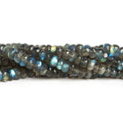 6 - 7mm Labradorite Faceted Rondelles 14 inch 90 beads - The Bead Traders