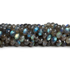 6 - 7mm Labradorite Faceted Rondelles 15 inch 78 beads - The Bead Traders