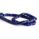 6 - 7mm Lapis Lazuli Handcut Heishi 12 inch 95 beads - The Bead Traders