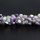 6-7mm Morado Mexican Opal Plain Hearts 6 inch 35 beads - The Bead Traders