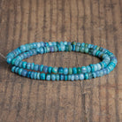 6-7mm Multi Blue Opal Plain Rondelles 16 inch 105 beads - The Bead Traders
