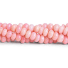6-7mm Pink Peruvian Opal Plain Rondelles 18 inch 110 beads - The Bead Traders