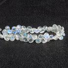 6-7mm Rainbow Moonstone Plain Hearts 8 inch 55 beads - The Bead Traders