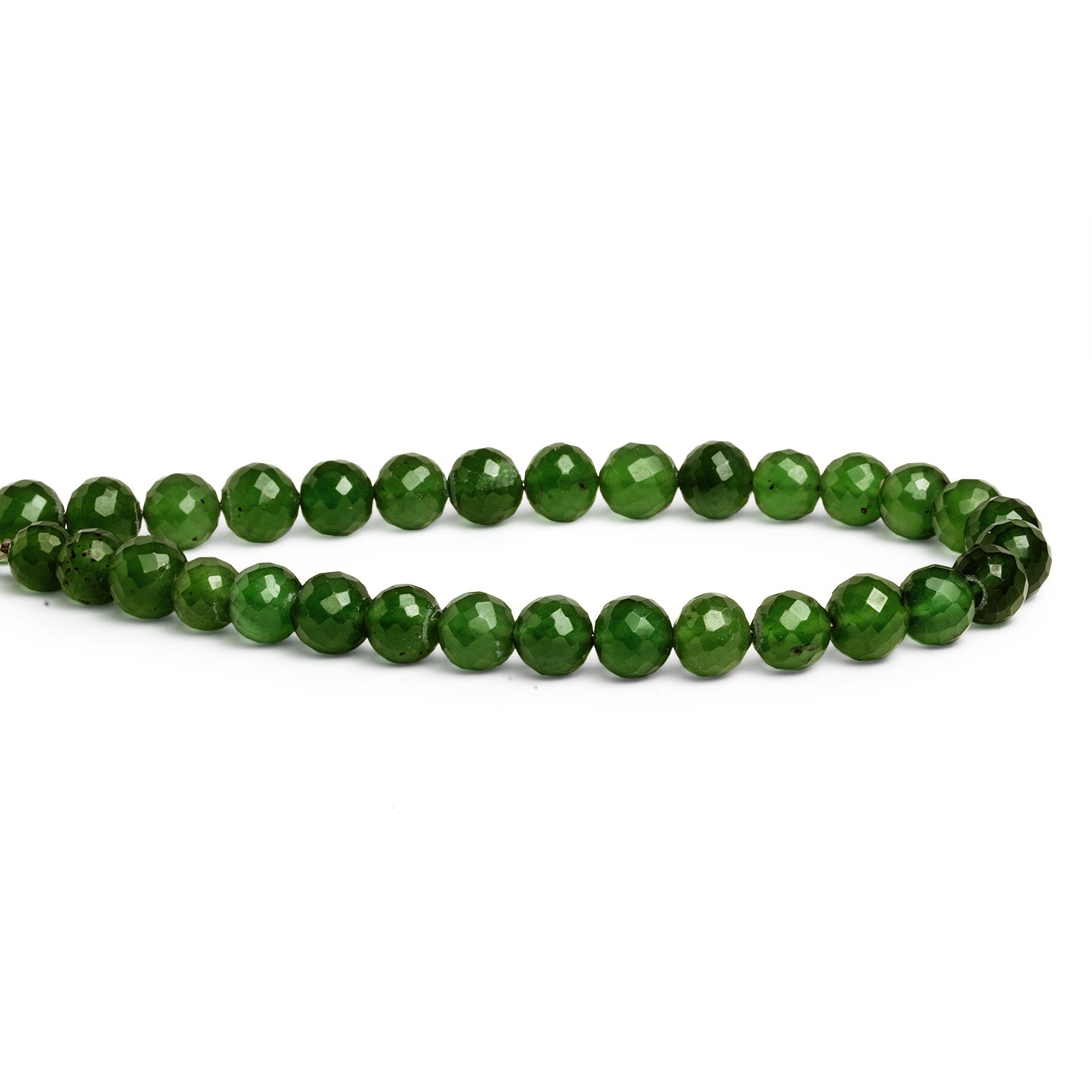 6 - 7mm Serpentine Faceted Rounds 8 inch 31 beads - The Bead Traders