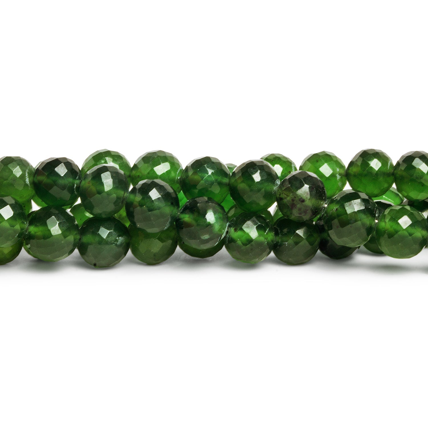 6 - 7mm Serpentine Faceted Rounds 8 inch 31 beads - The Bead Traders