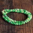 6 - 7mm Spring Green Opal Plain Rondelles 16 inch 90 beads - The Bead Traders